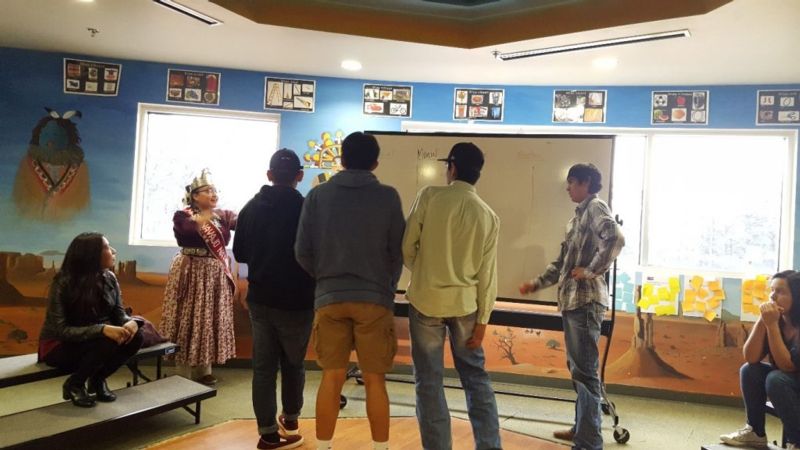 Miss Navajo Nation, Crystal Littleben, doing a breakout session. Spring 2018